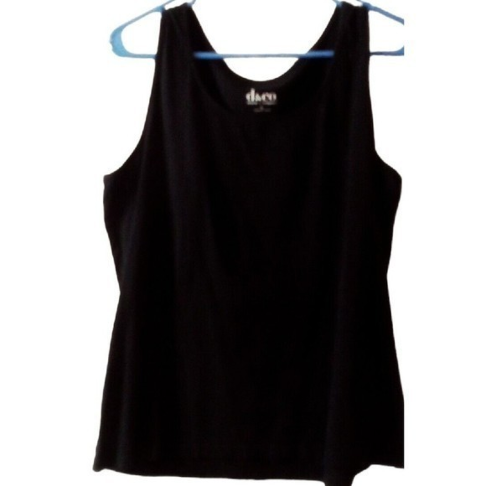 Women's Denim & Co Black‎ Tank Top Size Large